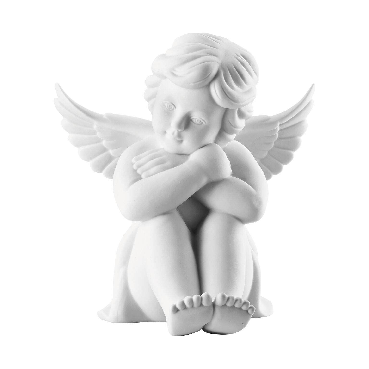 Angels Weiss matt Engel sitzend