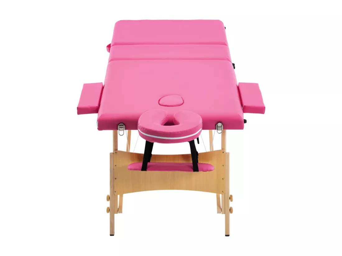 Table de massage pliable bois marron 191 x 70 x 59 cm 02_0001838