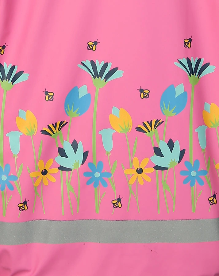 Regenjacke BLUMENWIESE mit Innenfleece in rosa