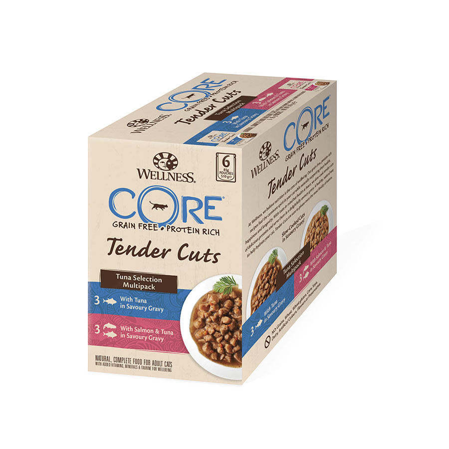 Atum em lata Wellness Core Selection para gatos - Pacote com 6 unidades