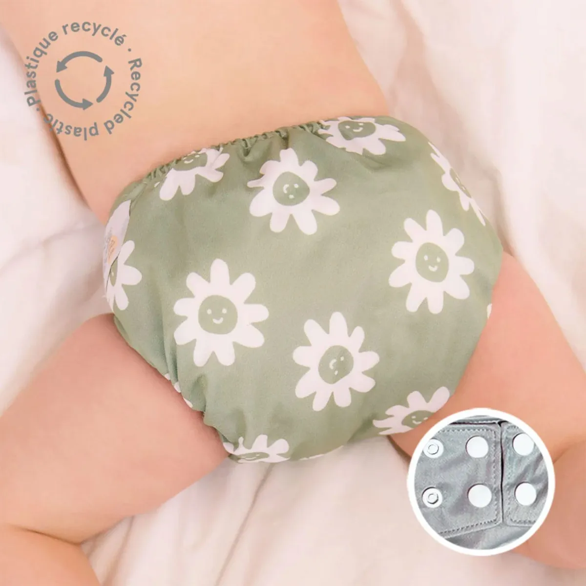La Petite Ourse Couche Lavable 10-35lb - Fleur