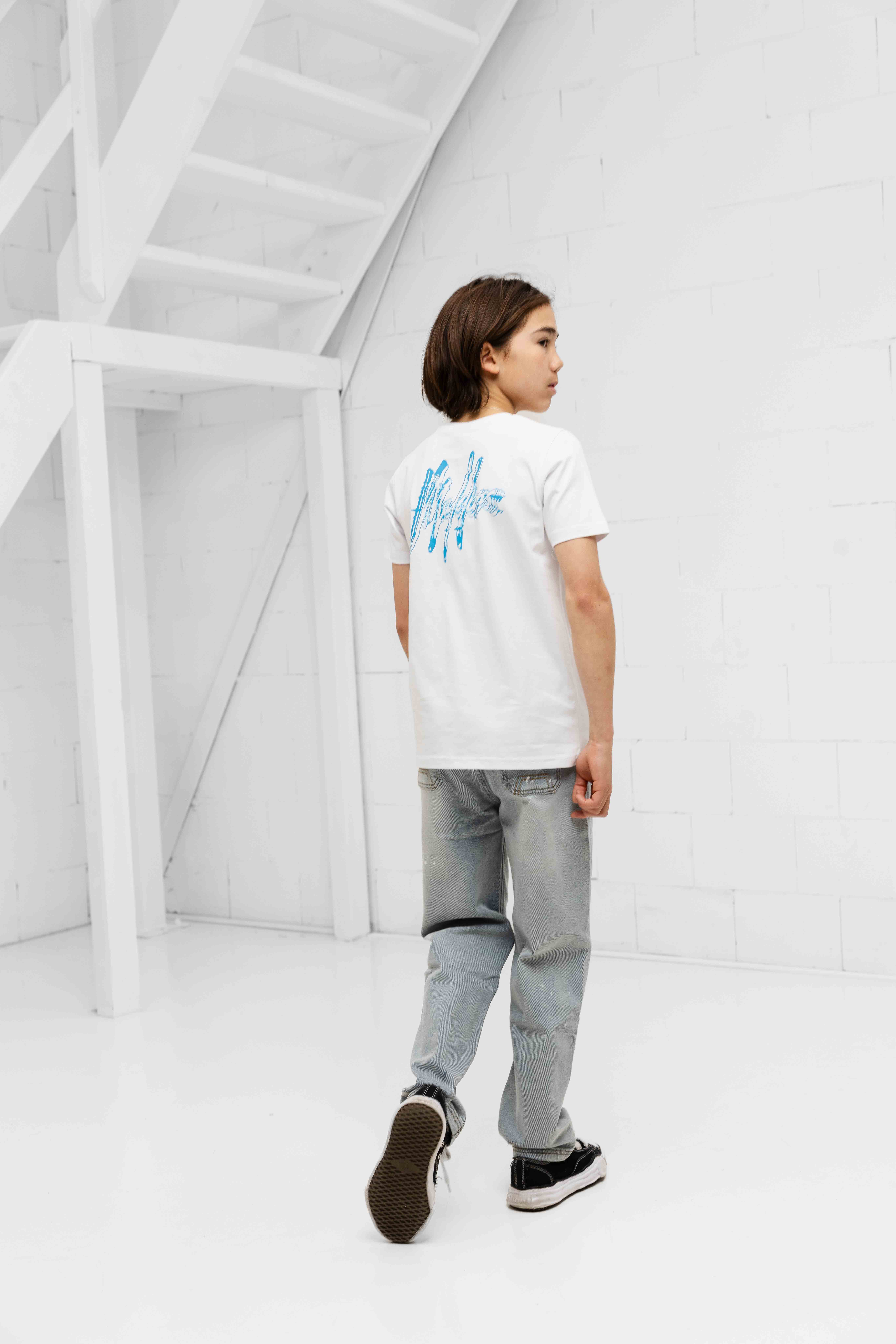 Malelions 3D Wave T-Shirt Kids Wit