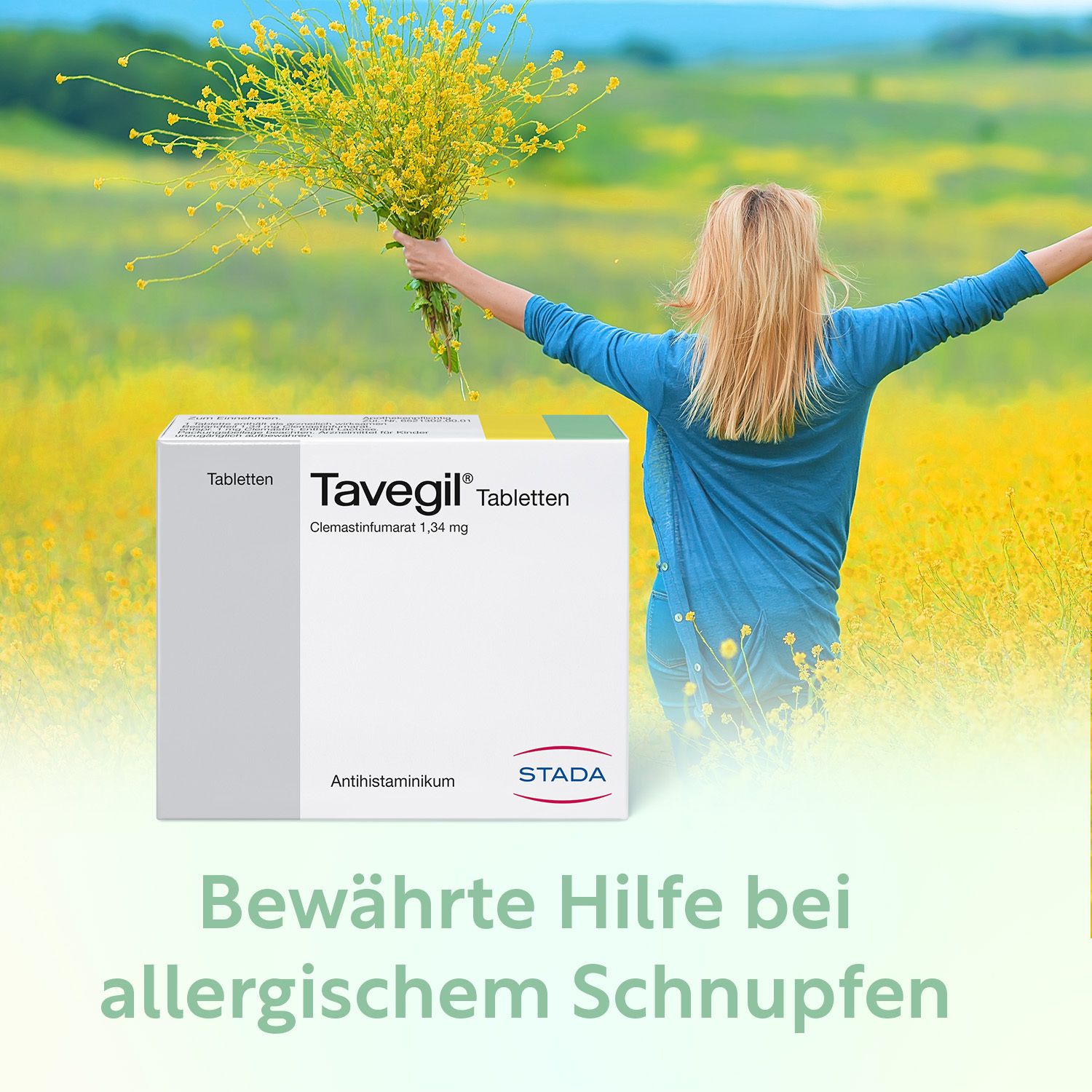 Tavegil® Tabletten zur Symptomlinderung bei Heuschnupfen, Juckreiz und Nesselsucht