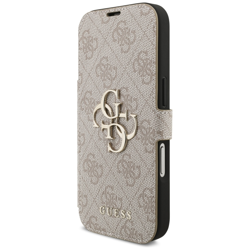 iPhone 17 Pro Leder Tasche Book 4G Metal Logo (GUBKP17L4GMGPI) - Rosa