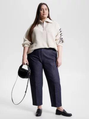 Suéter Curve Logo Relaxed Fit Rib-Knit