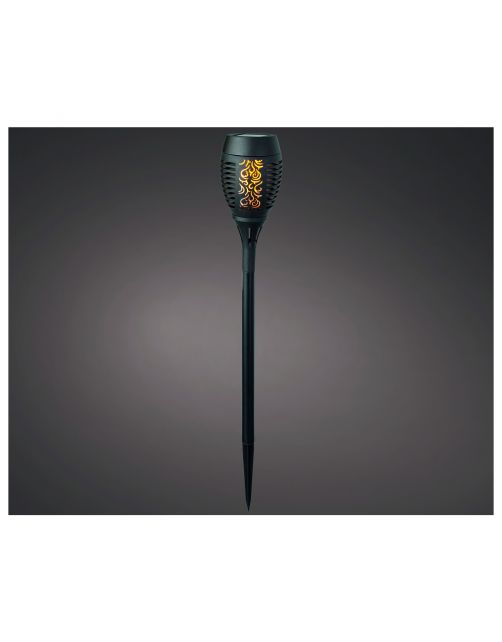 Lumineo Solar Fakkel Met Vlam Effect - Tuinverlichting - 49.5 cm Zwart 30 led