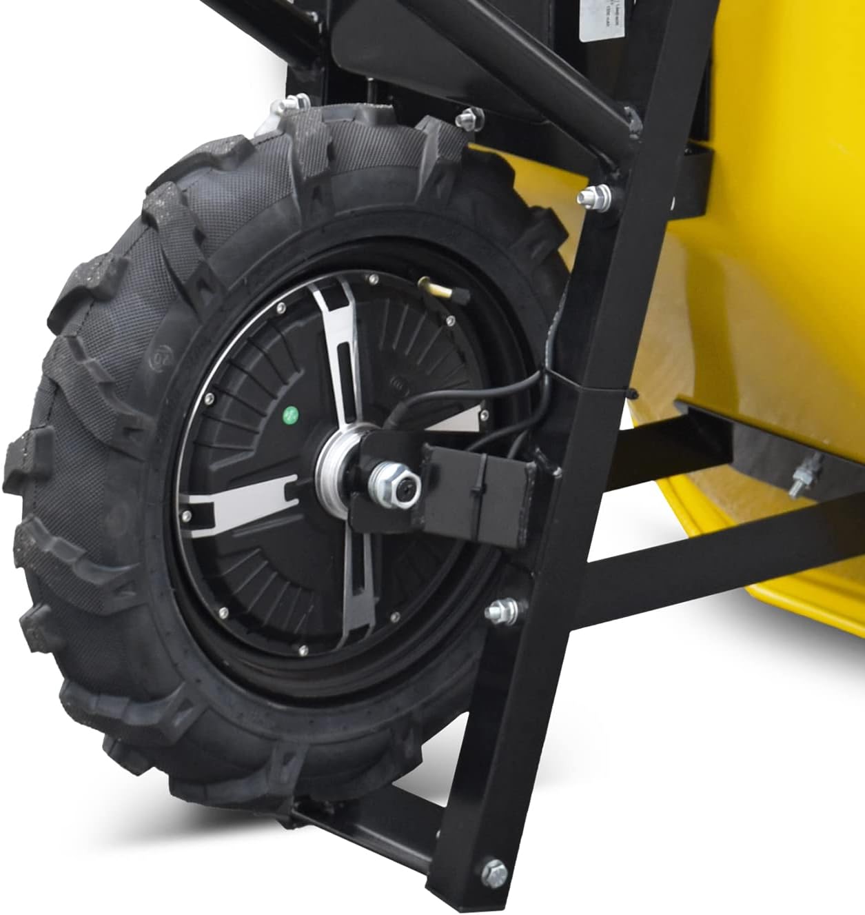 BAMATO elektrische Schubkarre MTR-150 | leistungsstarker 500W Elektromotor | Tragkraft 150 kg | Fassungsvermögen 75 Liter | Schubwagen Elektro