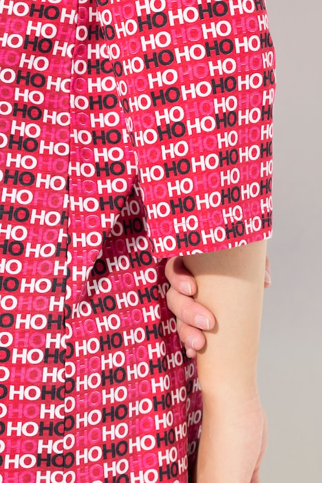 Shirt, Ho Ho Ho, A-Linie, V-Ausschnitt, 3/4-Arm
