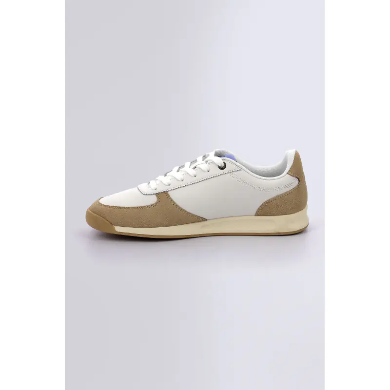 KICK KRACK BLANC BLEU BASKETS BASSES Cuir Homme