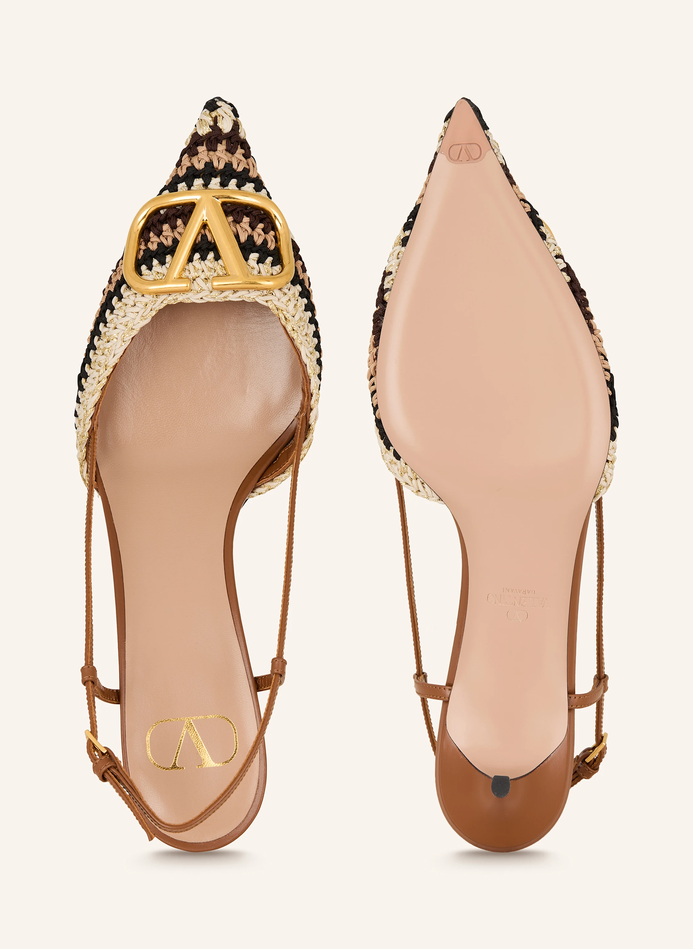 VALENTINO GARAVANI Slingpumps VLOGO SIGNATURE mit Glitzergarn