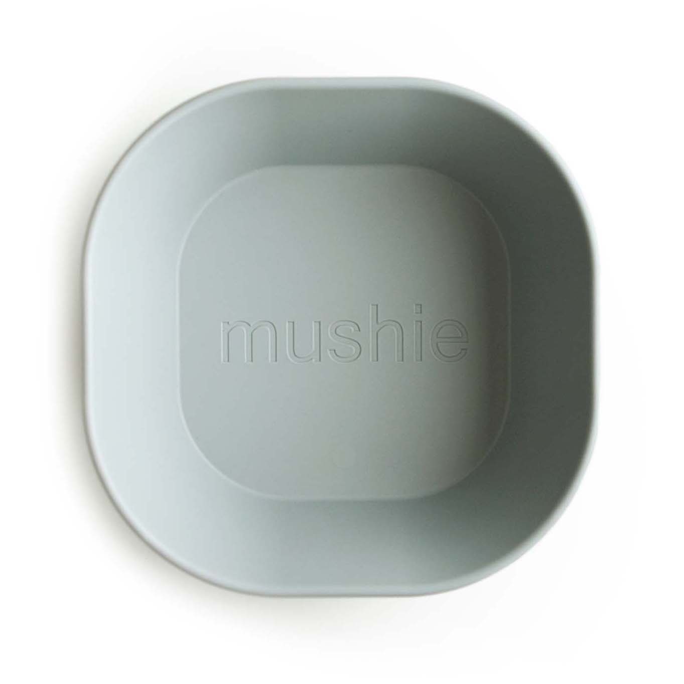 Mushie kommen vierkant 2 stuks groen