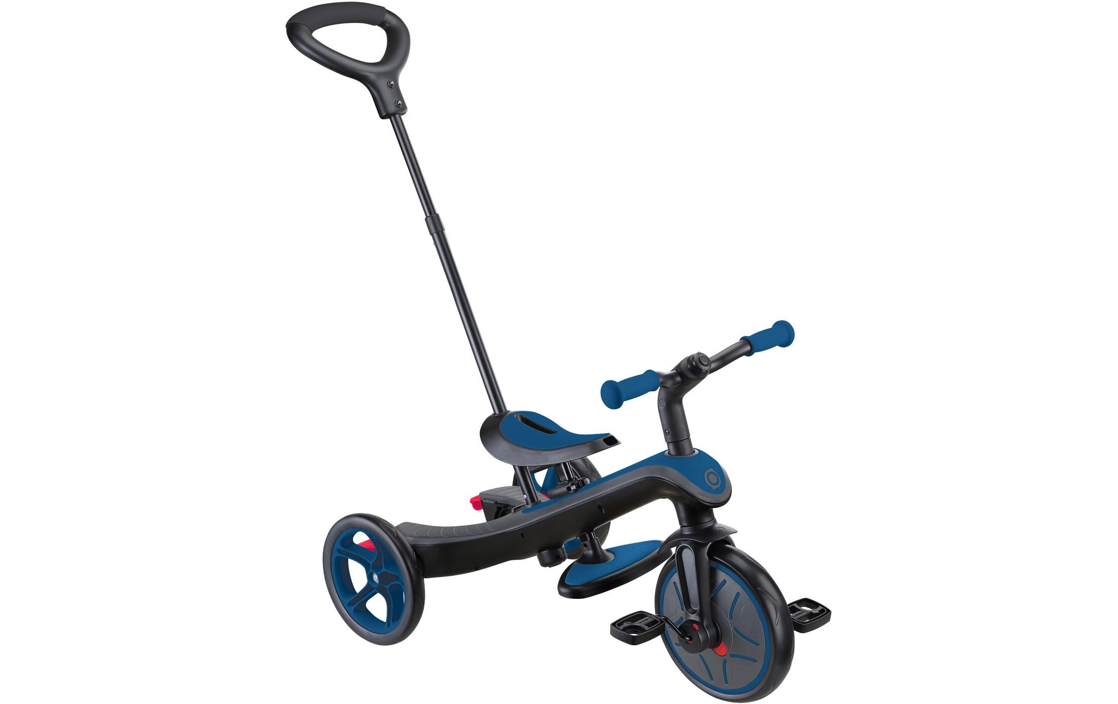 Dreirad Trike Explorer 4 in 1 Royal Blau<br>Vielseitiges 4-in-1-Fahrzeug für kleine Entdecker