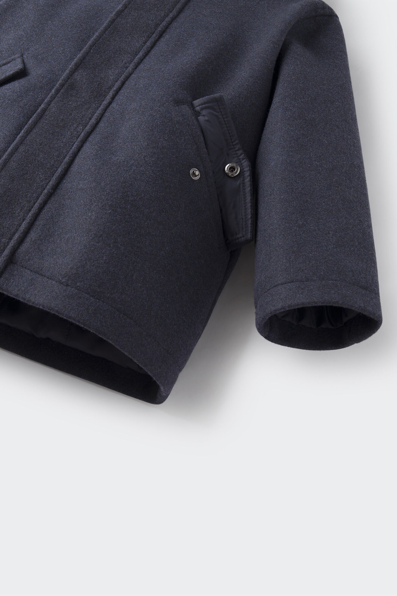 Parka com capuz e efeito lã para meninos