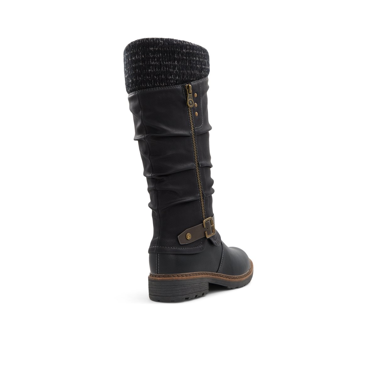 BANFF TRAIL-Nydaeven-Bottes mi-mollet - Talon plat - Noir