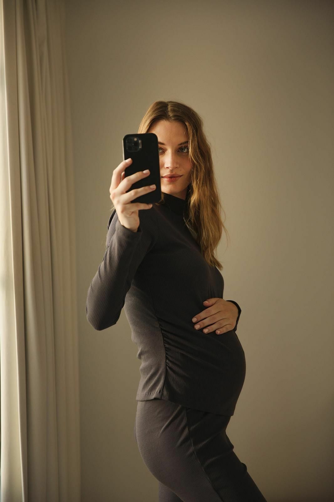 Noppies Maternity Longsleeve Sira - Forged Iron
