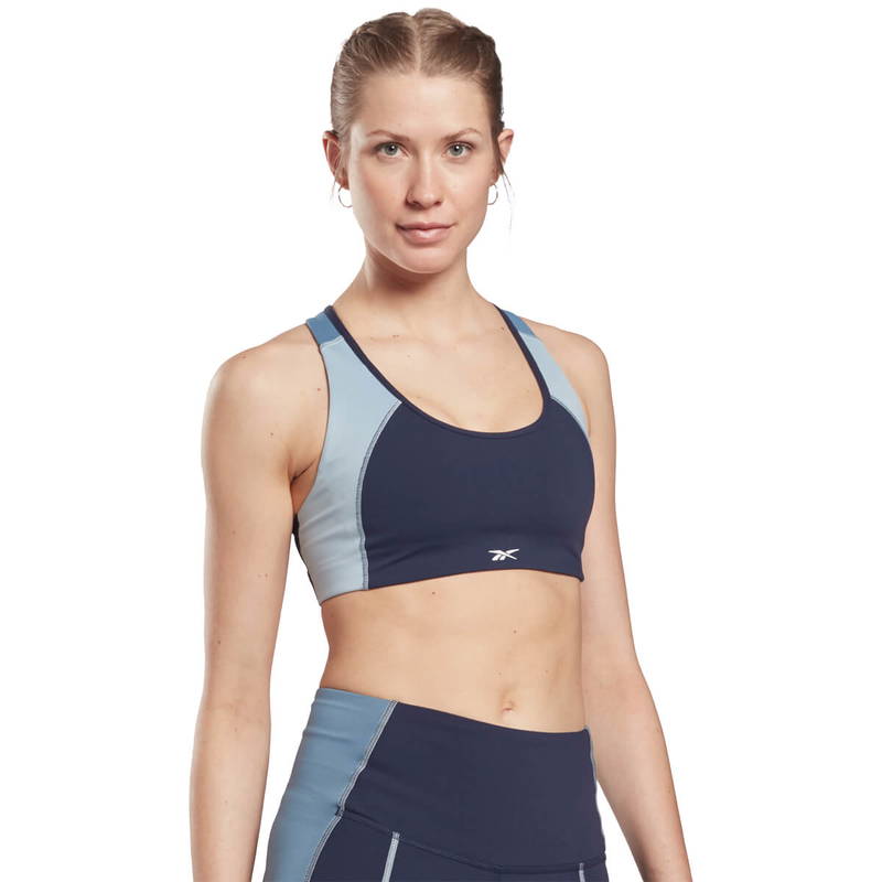 Reebok Lux Racer Padded Colorblock Medium Support Sports BH Dame