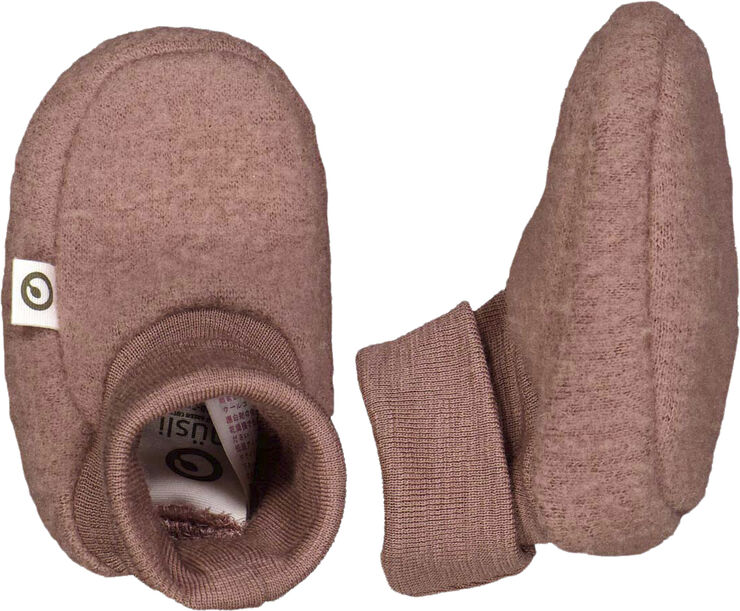 Müsli by Green Cotton Woolly fleece booties Daydream