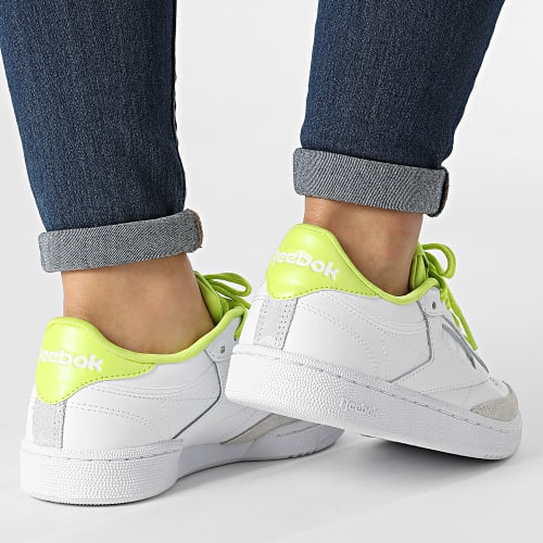 Baskets Femme Club C 85 GW5439 Cloud White Acid Yellow