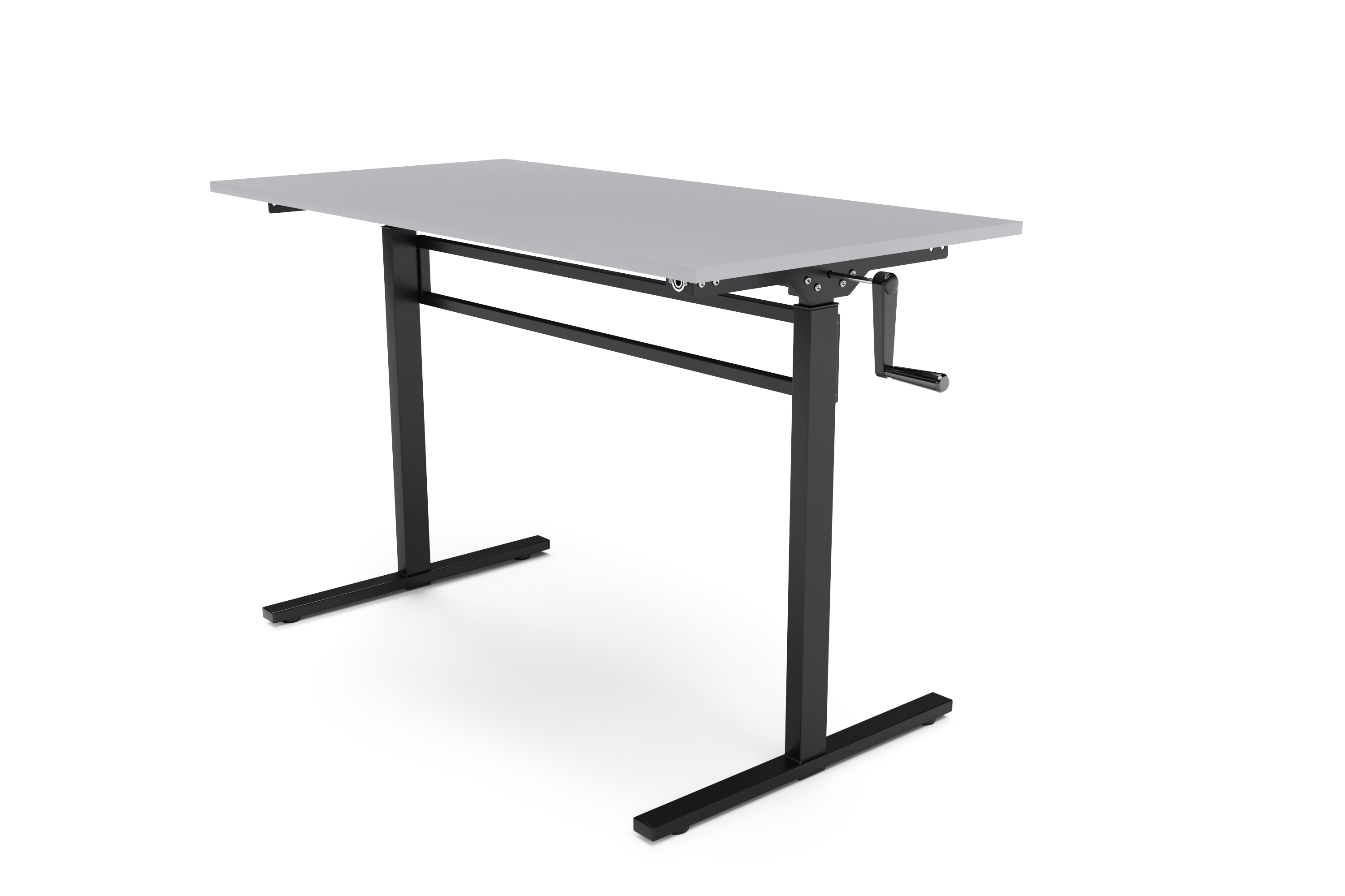 Stehpult manuell höhenverstellbar grau/schwarz 120 x 60 cm