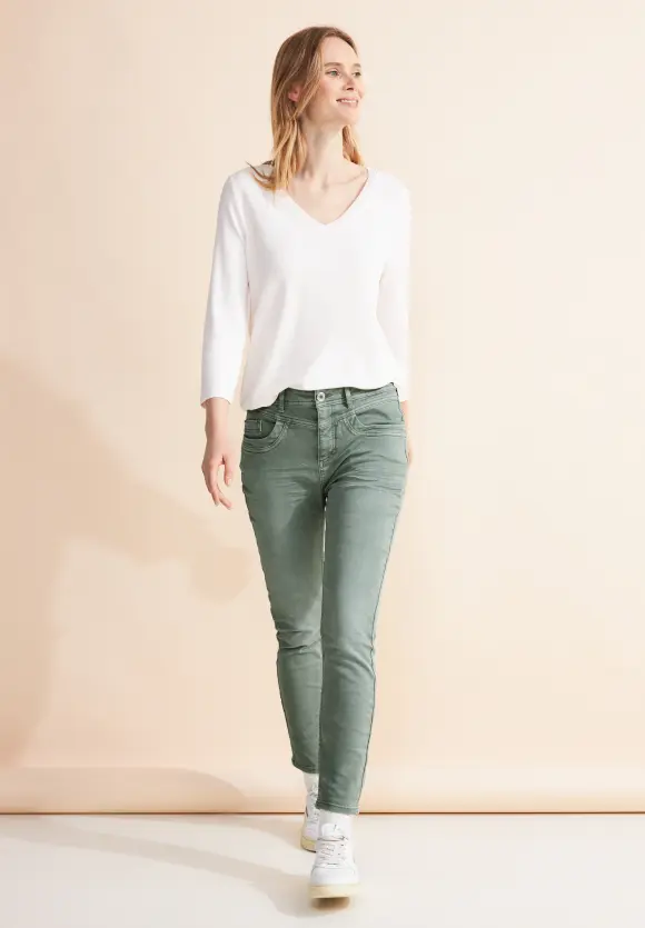 Slim Fit Color Jeans - soft olive washed
