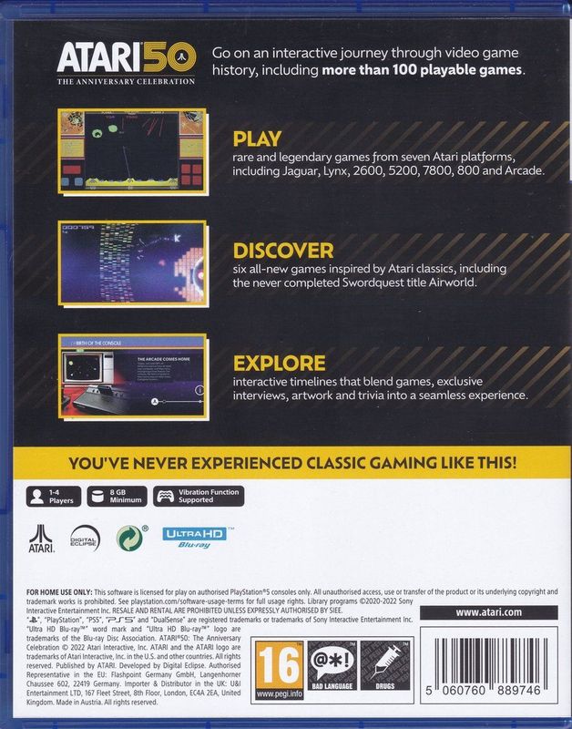 Atari - 50 The Anniversary Celebration - PC Game - Multiplatform - Digitale Ervaring