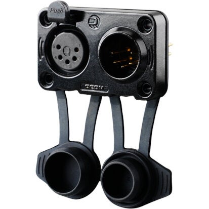 REAN RRX5MF-Z-012-0 XLR male+female 5-pins D-chassisdeel voor outdoor