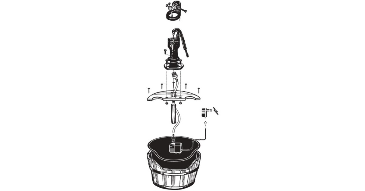 UbbinkAcquaArte - Newcastle waterornament  (Bruin/zwart)