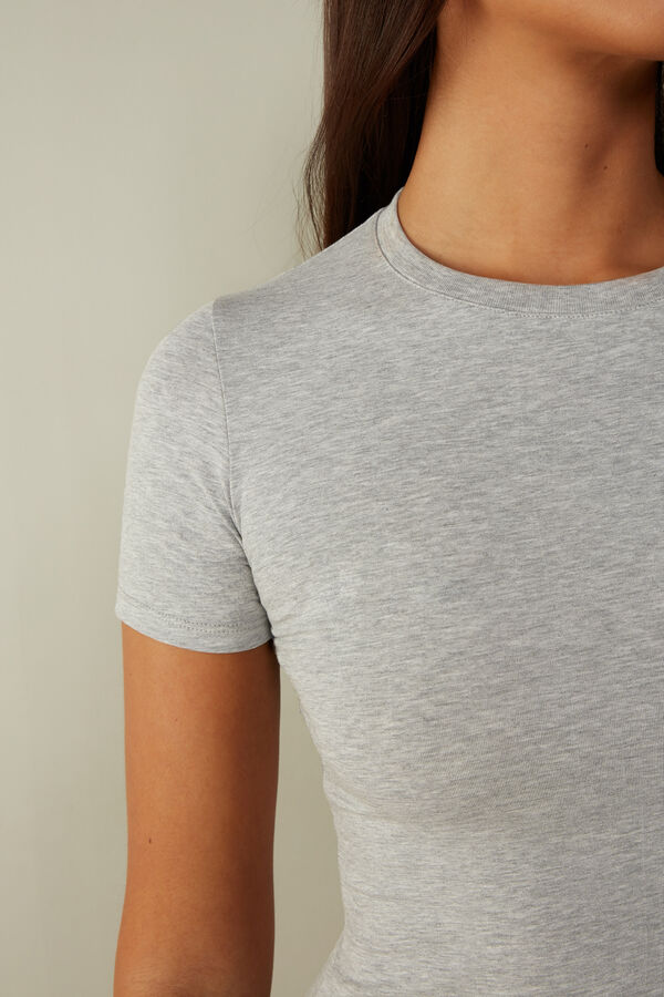 Camiseta de manga curta em algodão elástico Supima®