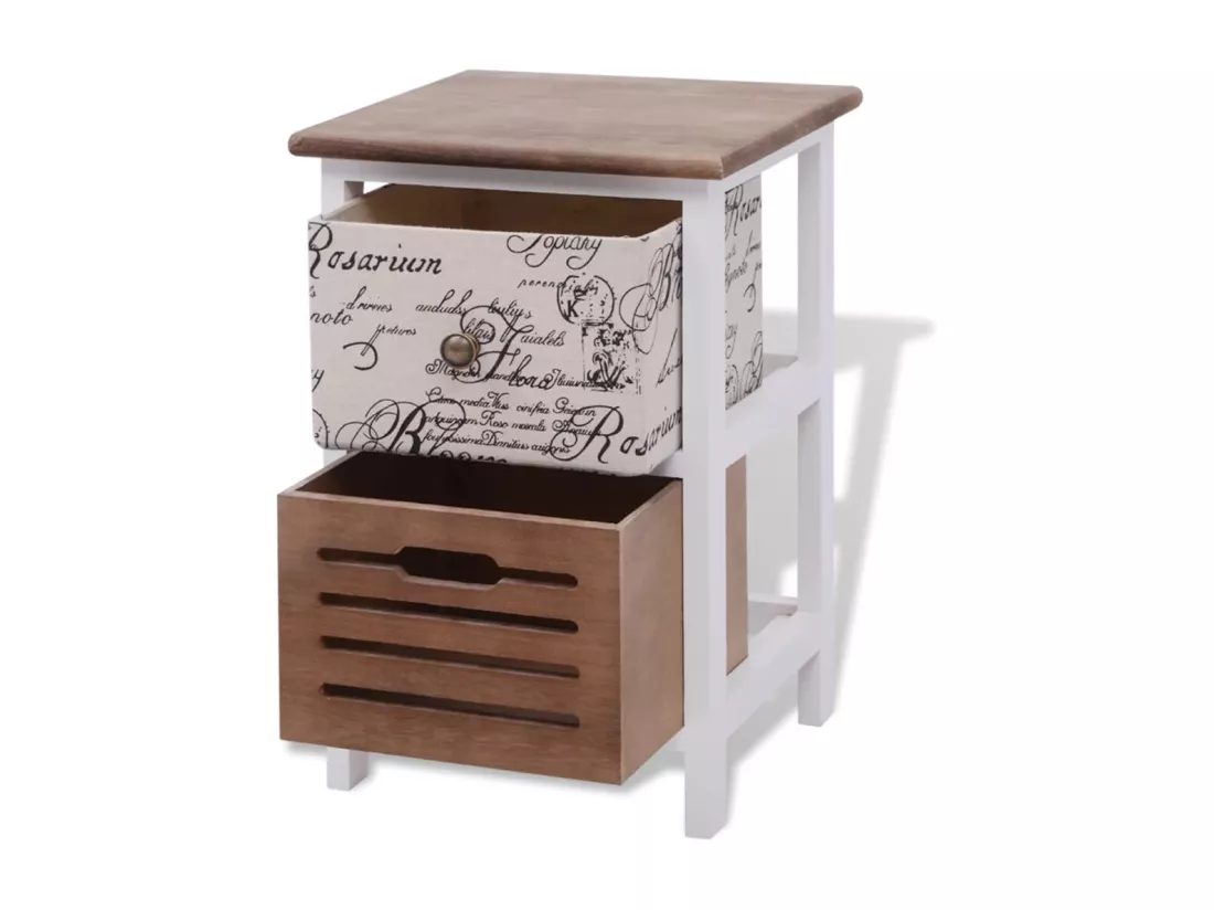 Table de chevet 2 pcs Bois