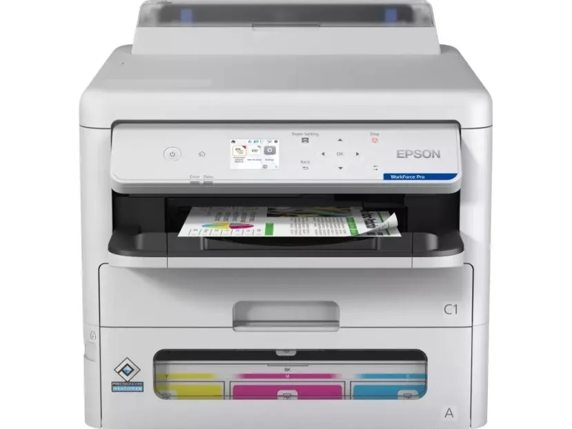 Epson WorkForce Pro EP-C800RDW - Printer - farve - Duplex - blækprinter - A4/Legal - 4800 x 1200 dpi - op til 25 spm (mono) / op til 25 spm (farve) - kapacitet: 330 ark - USB 2.0, Gigabit LAN, Wi-Fi(ac)