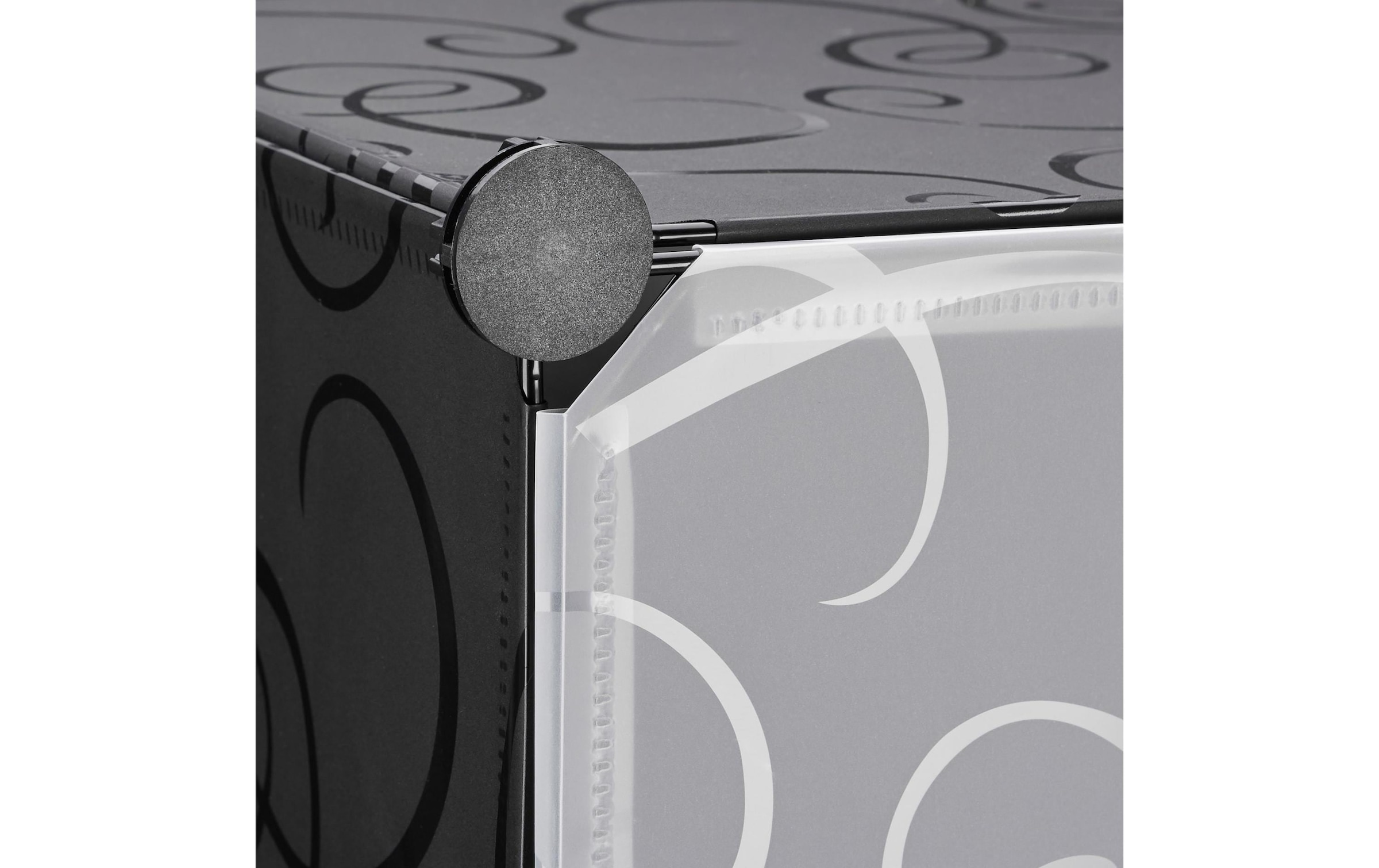 relaxdays Schuhregal »mit 10 Ebenen 176 x 49 cm, Schwarz/Transparent«