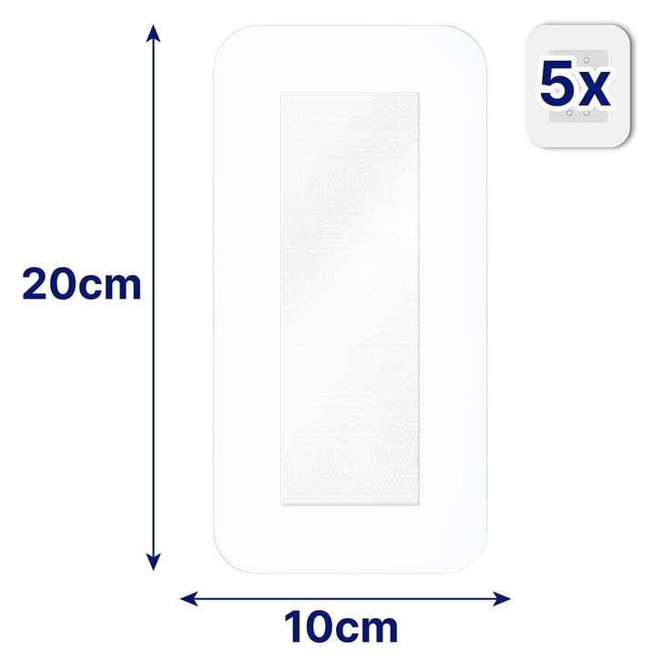 Hansaplast AQUA PROTECT 4XL Wundverband steril 10x20 cm, 5 St