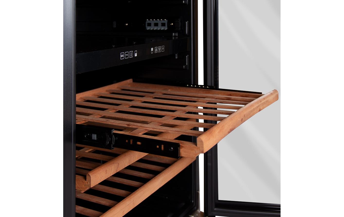 Weinklimaschrank Bodega BWS83 Schwarz, Rechts<br>Freistehender Weinschrank