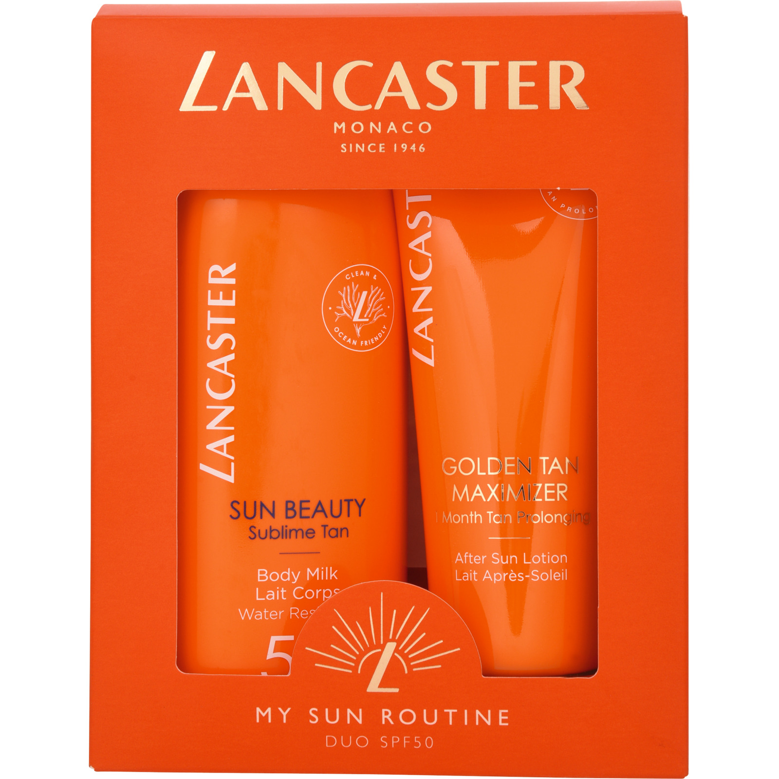 Lancaster Sun Beauty Sonnenmilch LSF50 175 ml + After Sun Golden Tan Maximizer 125 ml