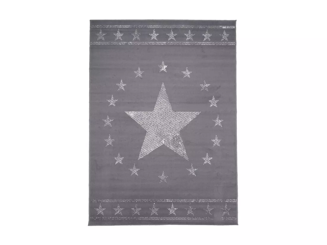 Tapis enfant 200x290 rectangle tissé gris AF1 1ST START