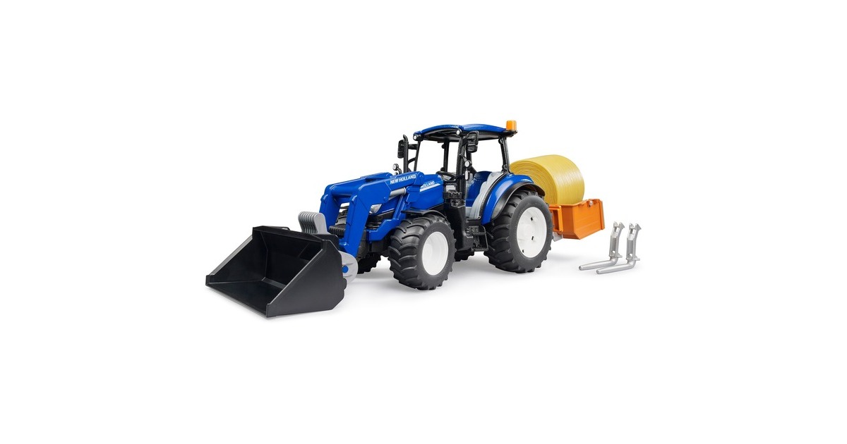 bruderNew Holland T5.120 met voorlader, kiepbak en vorken Modelvoertuig  (02187)