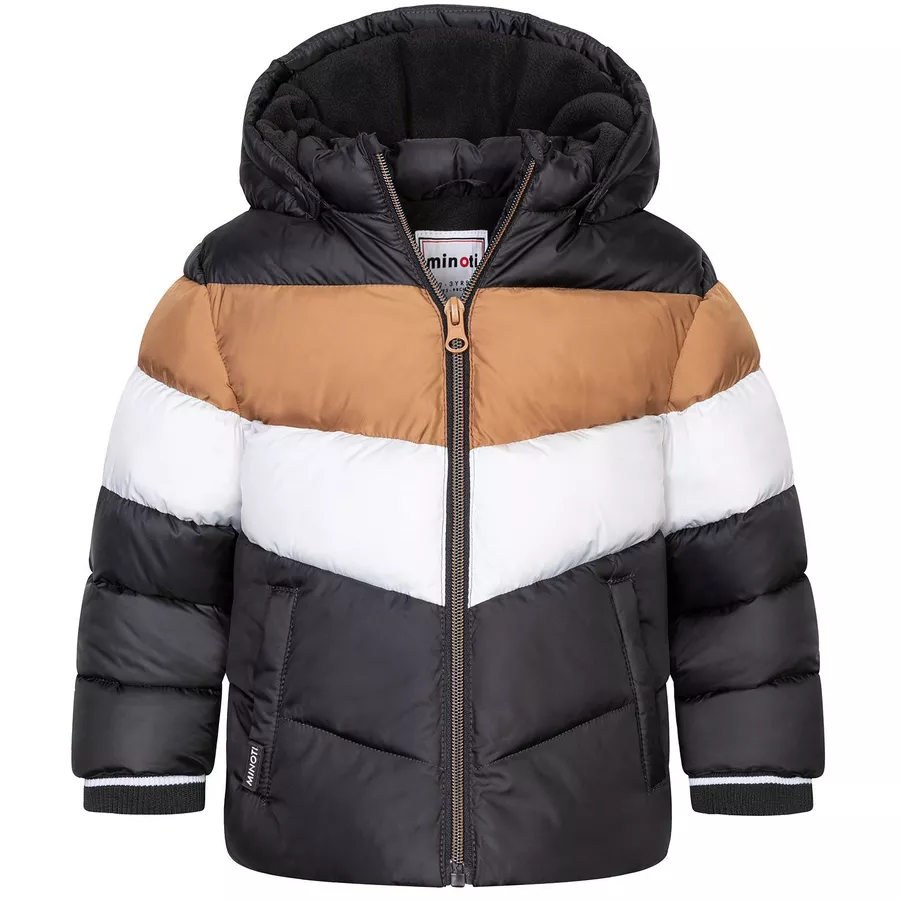MINOTI Winterjacke SchwarzBraunCremeweiß