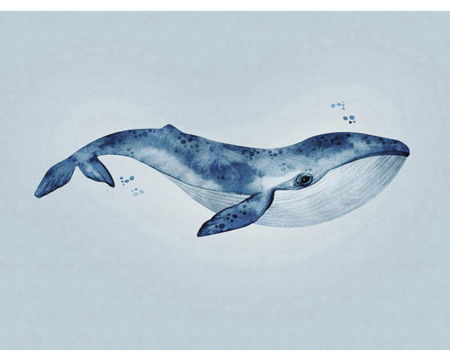 Vliesbehang 38300-1 The Wall Blue Whale Watercolor 7-delige set 371 x 280 cm
