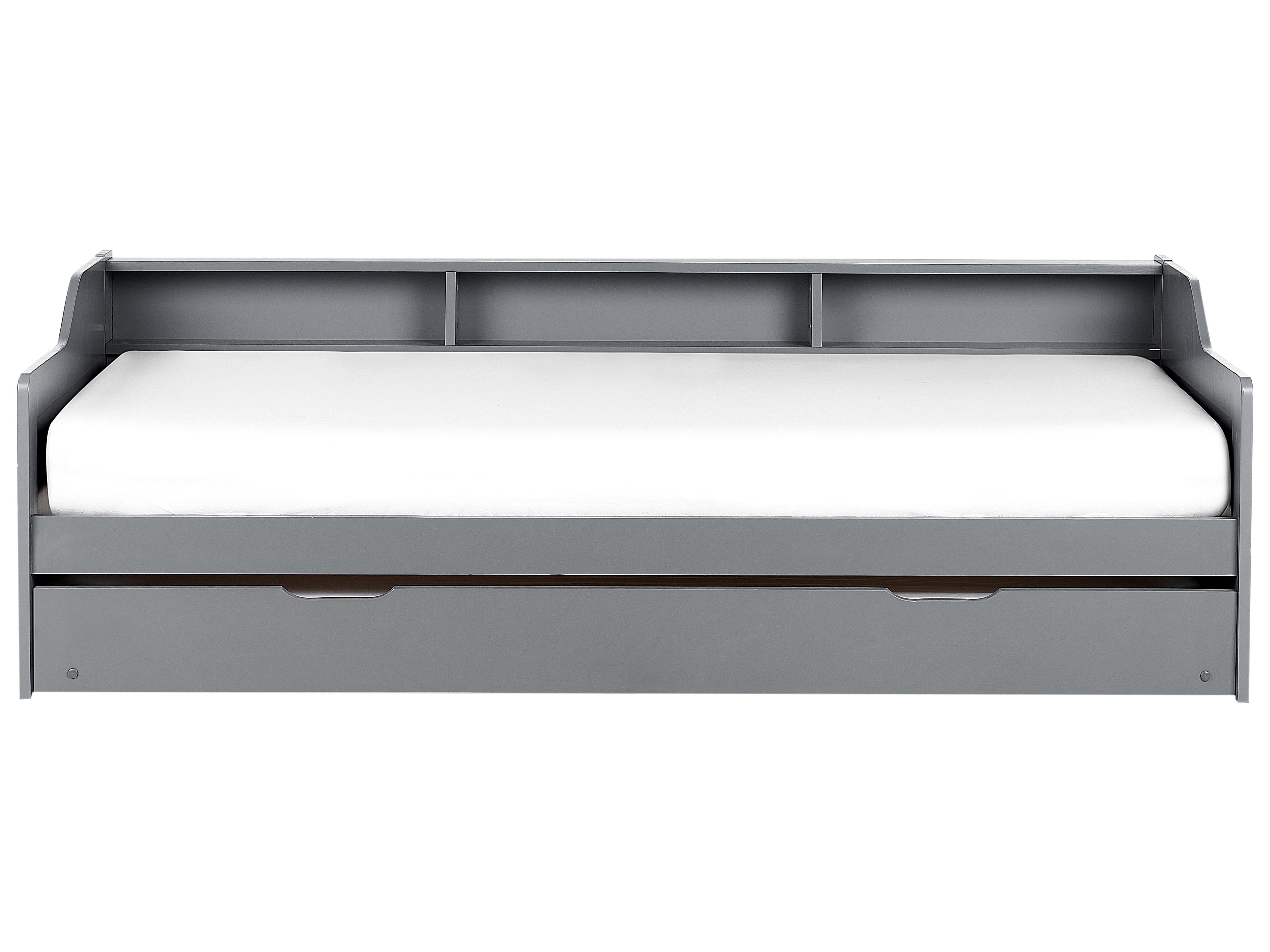 Onderschuifbed Dennenhout EDERN 90 x 200 cm Grijs
