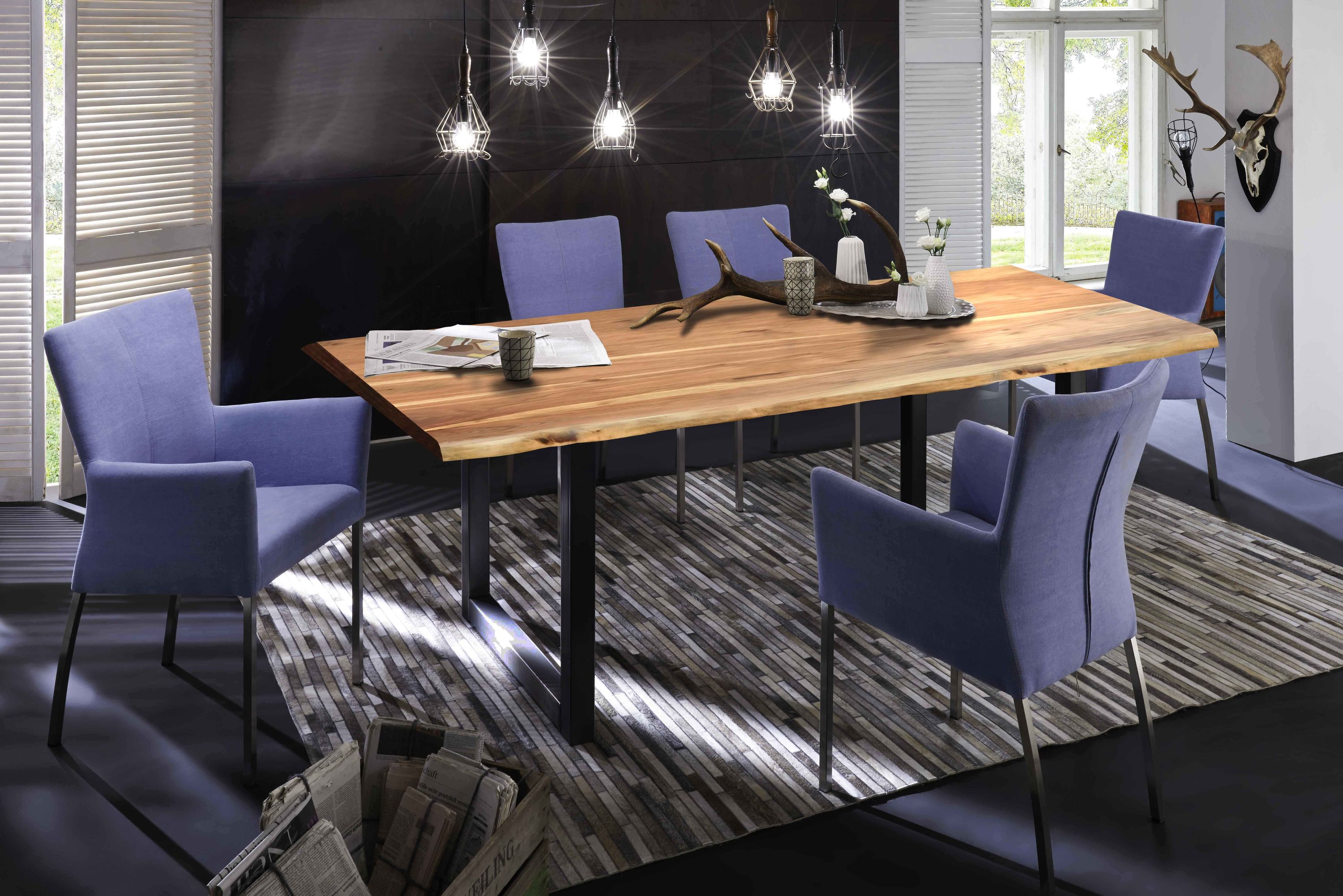 Tisch 160x85 Akazie natur Küchentisch Esstisch Speisetisch Esszimmer Wohnzimmer