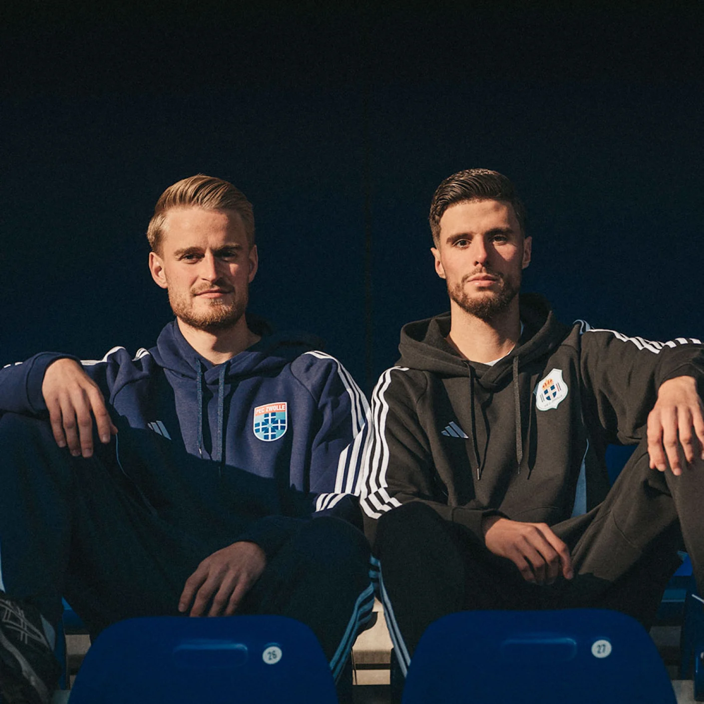 adidas PEC Zwolle Hooded Trainingspak Kids Zwart Wit