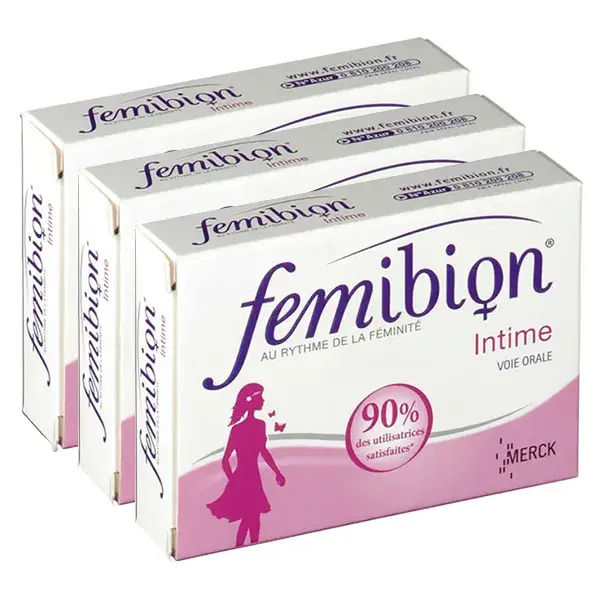 Femibion Intimate Flora 28 cápsulas - embalagem com 3 unidades