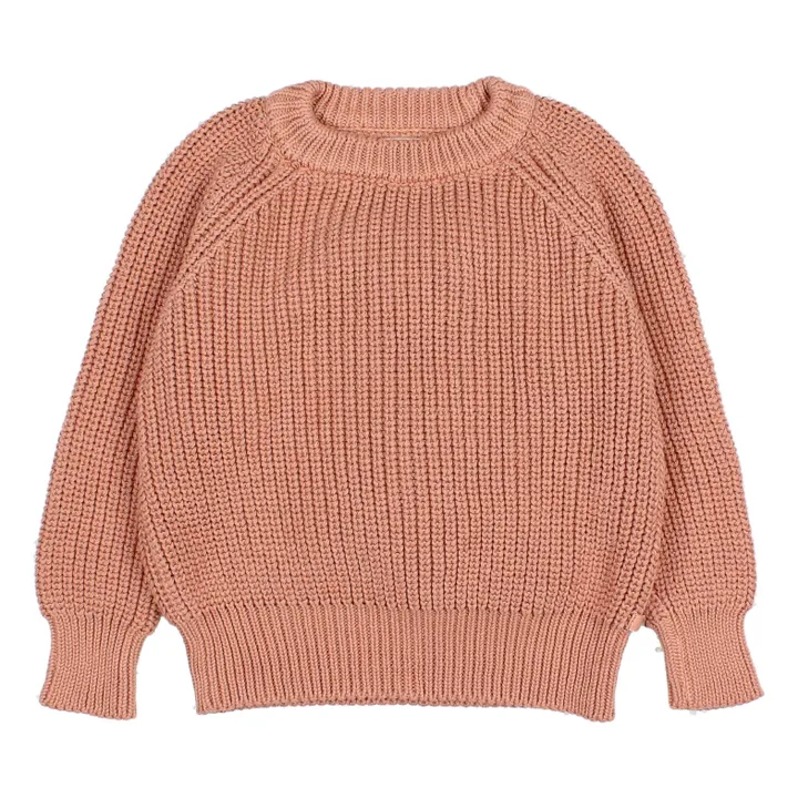 Búho Pull Uni Coton Bio | Vieux Rose