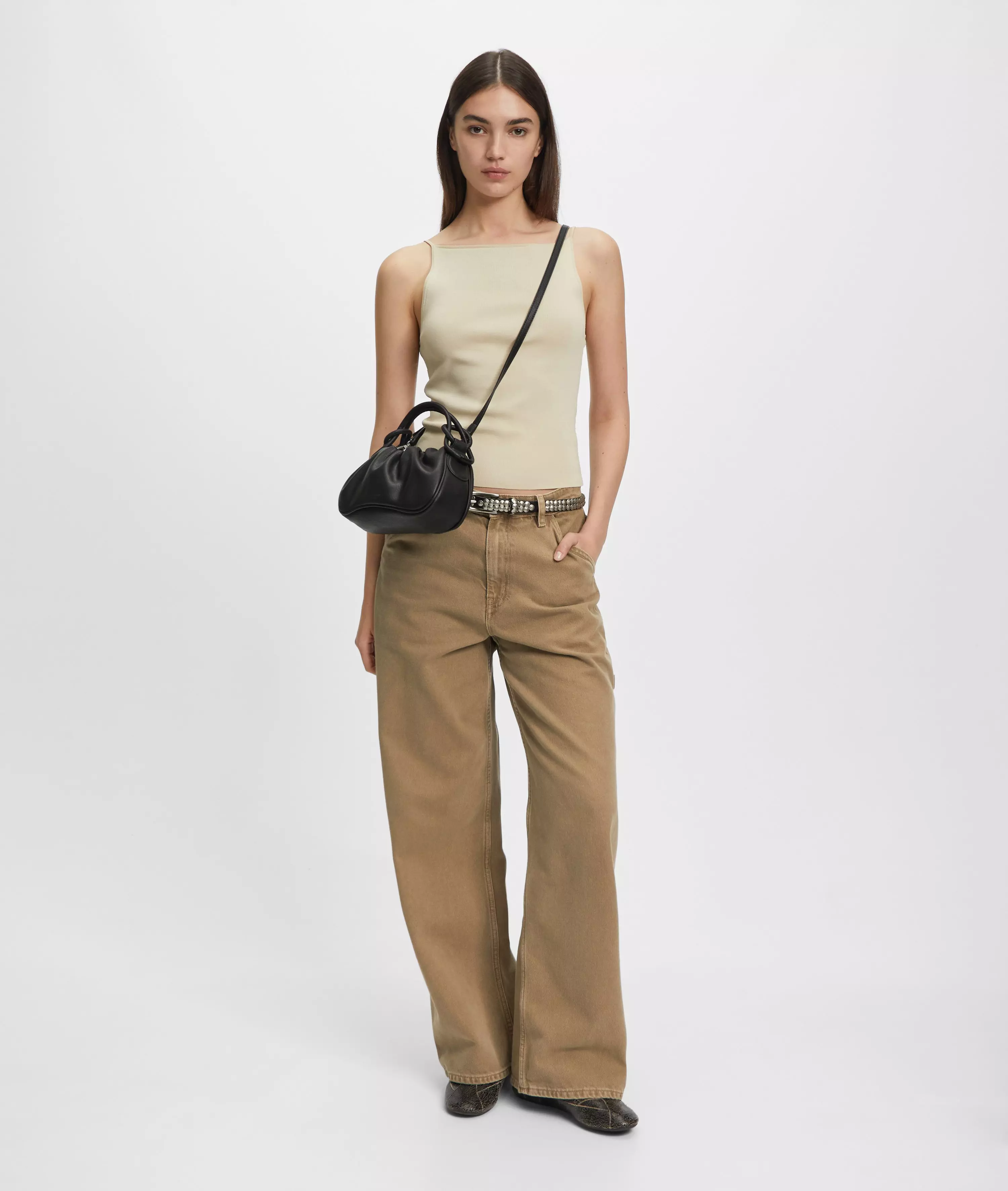 Mimi Hobo XS Small leather-look bag with authentic grain