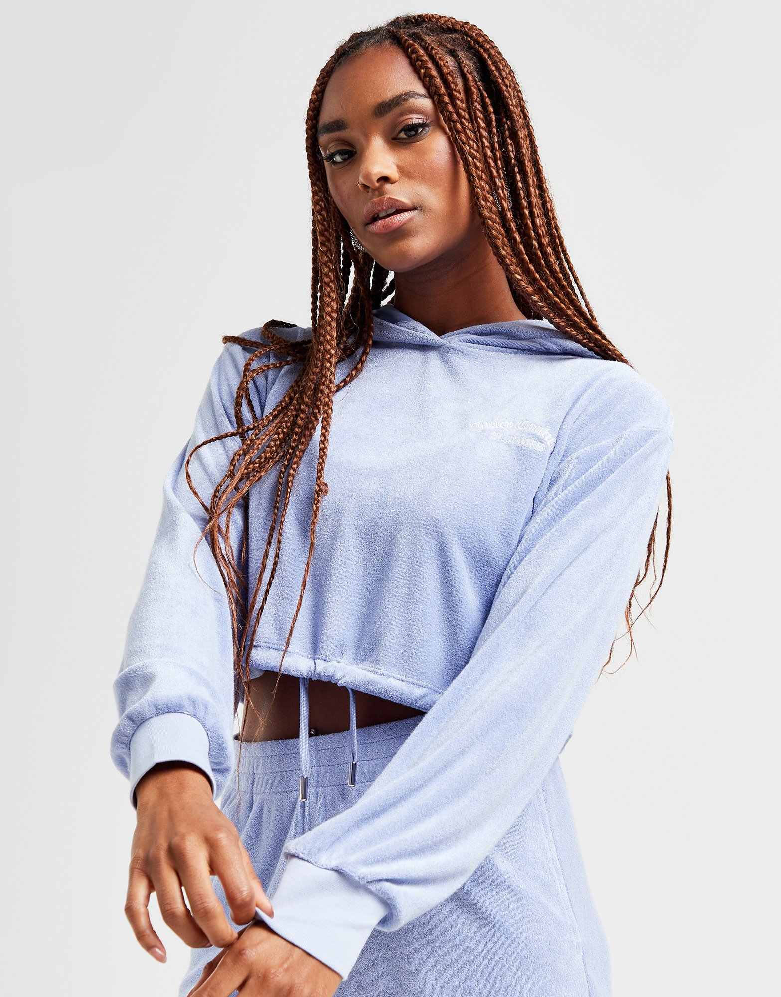 JUICY COUTURE Sweat à Capuche Court Eponge Femme
