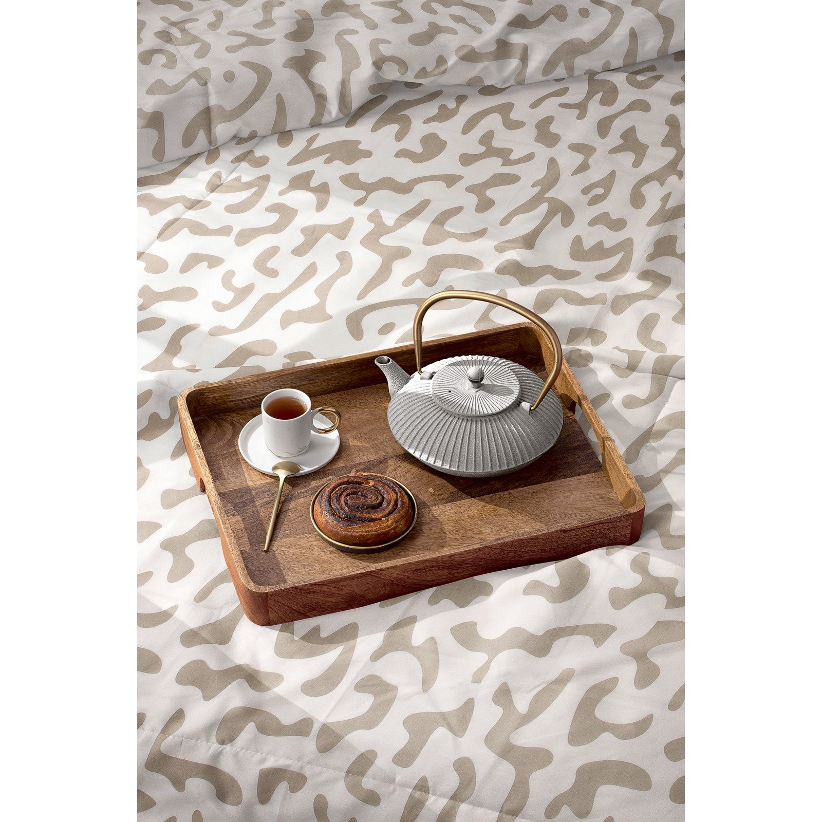 Bettwäsche Renforcé Leo beige 160x210 65x100 Bettanzug Nord