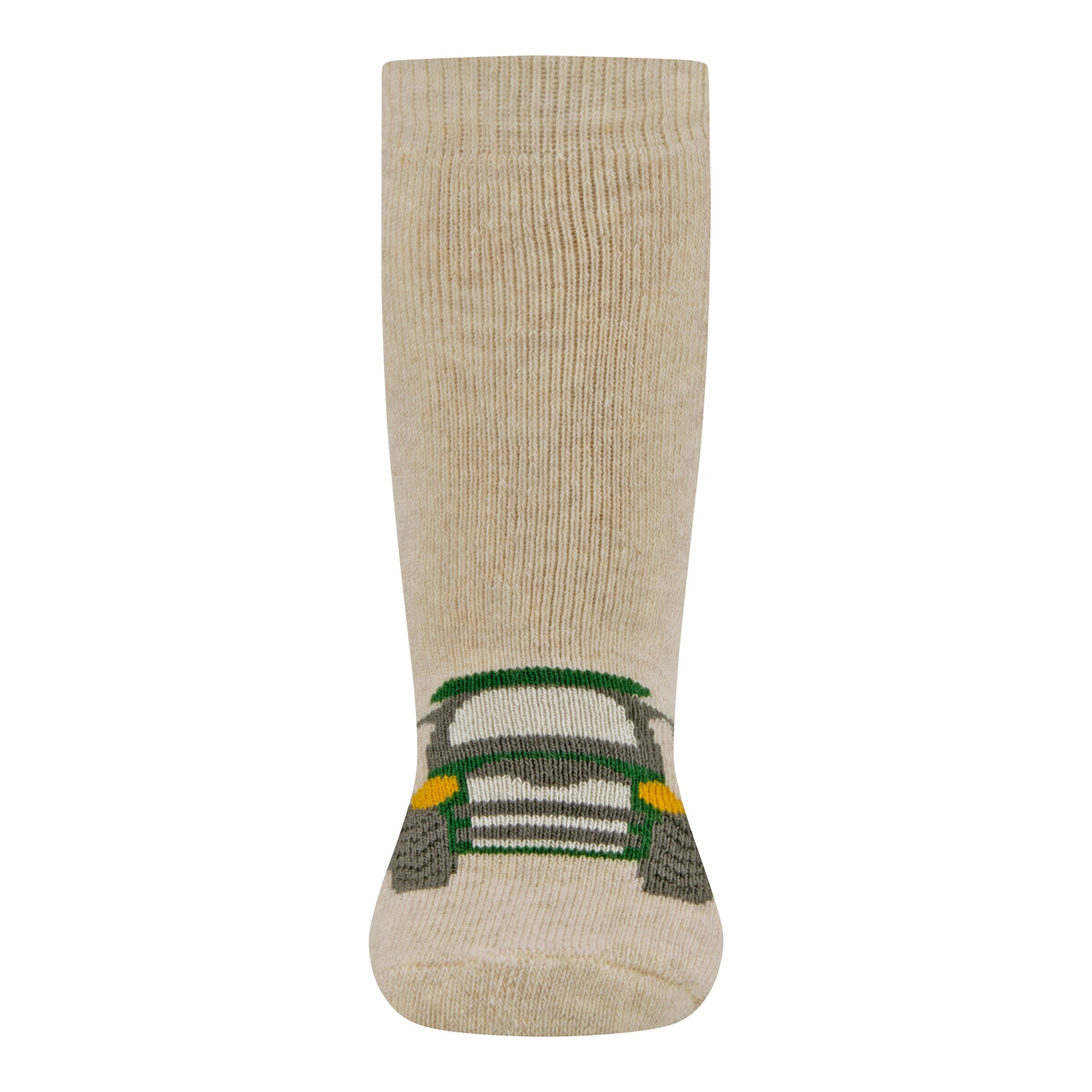 Ewers ABS-Socken Softstep Traktor beige/grün