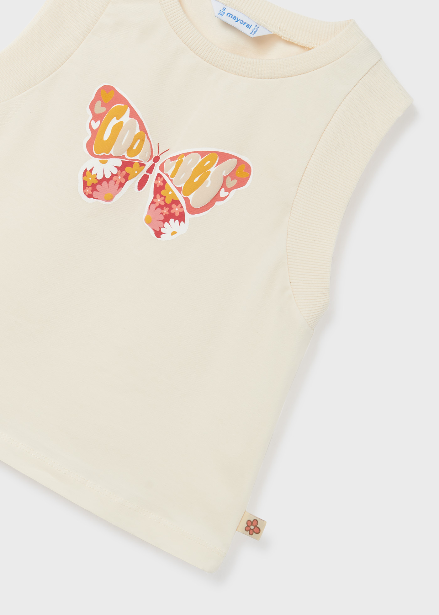 Camiseta regata de algodão sustentável para meninas