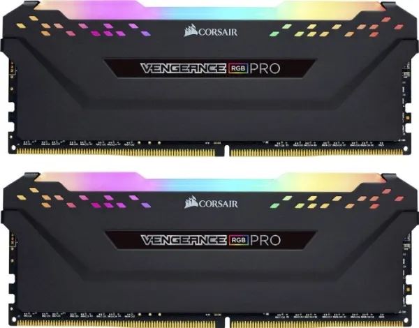 CORSAIR Vengeance RGB PRO - DDR4 - sæt - 32 GB: 2 x 16 GB - DIMM 288-PIN - 3200 MHz / PC4-25600 - CL16 - 1.35 V - ikke bufferet - ikke-ECC - sort