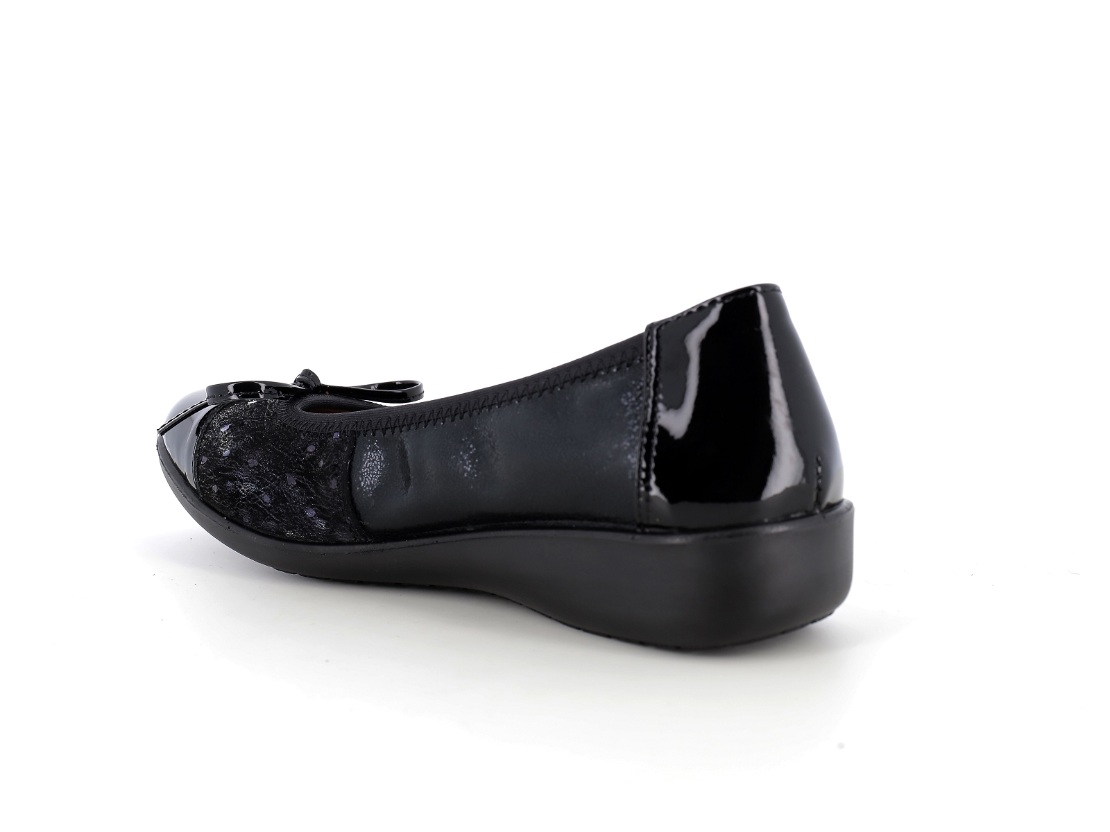 Inea-RANA Cuir Noir Argent